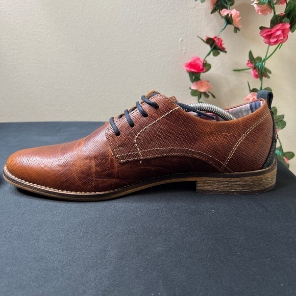🌹Bullboxer Brown Leather Shoes Men’s 10 Casual Work Office Business Texetos - Picture 9 of 14